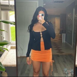 Princess Polly Orange Mini Skirt.